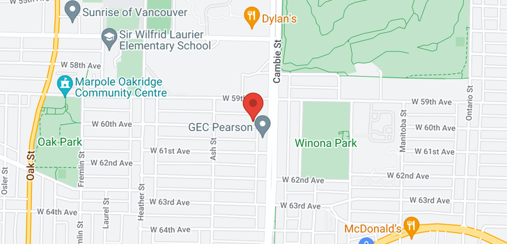 map of 515 W 60TH AVENUE